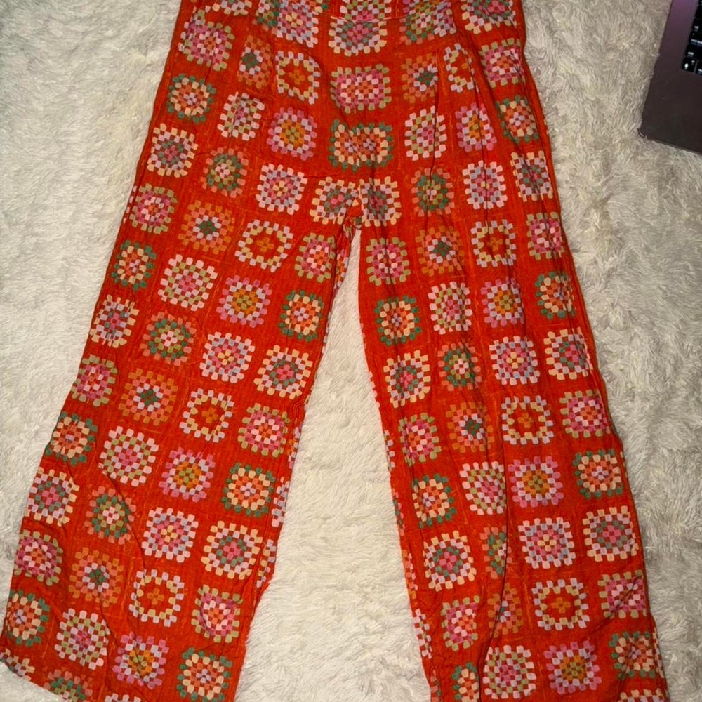 Rachel Antonoff Snyder Printed Wide Leg Pants Size Small NWOT